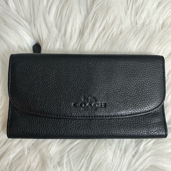 Coach Black Leather Wallet - Picture 1 of 7